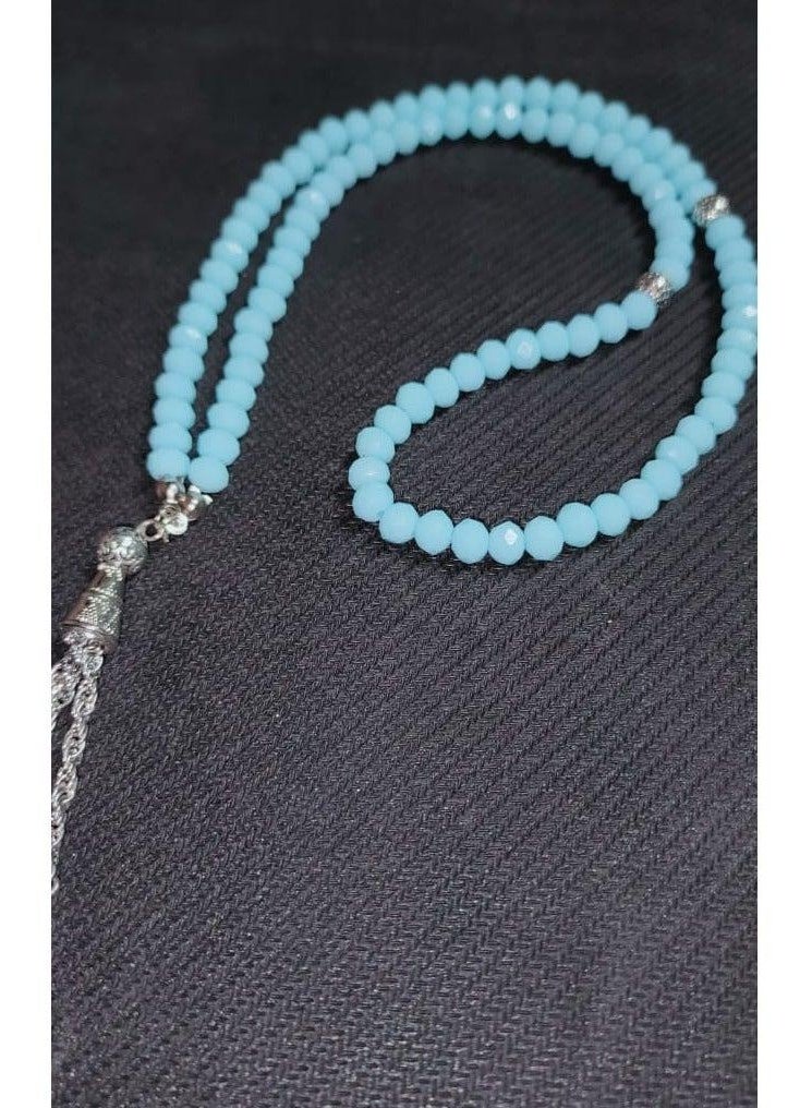 EvancyStore Handmade Crystal Rosary Baby-Blue - Image 2